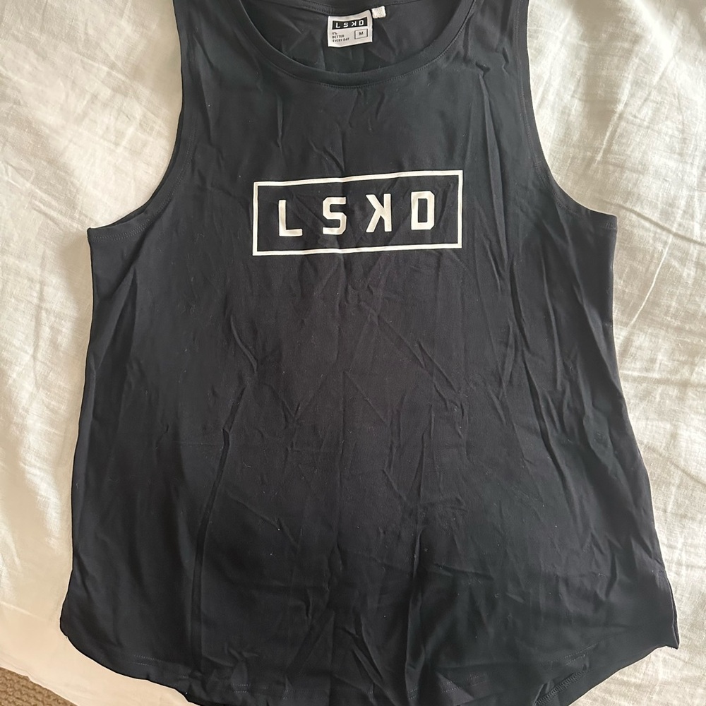 LSKD Black Sleeveless Tank Top